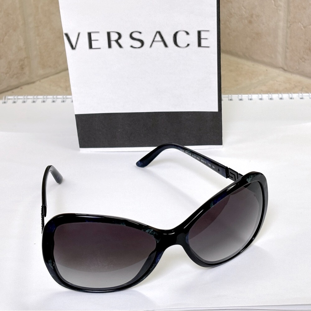 New Versace MOD4271-B 5127/8G Marbled Black/Green Sunglasses